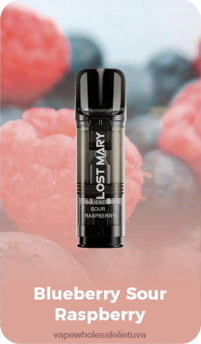 Vape Be Nikotino Z8D0T422 | LOST MARY Tappo mėlyna rūgšta avietė iš anksto užpildytos pakaitinės ankštys