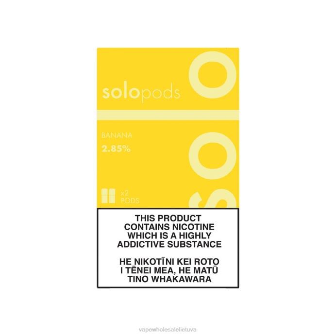 Vape Wholesale Lietuva 8NF464 - Solo pakaitinė dėžutė 2 pak bananas