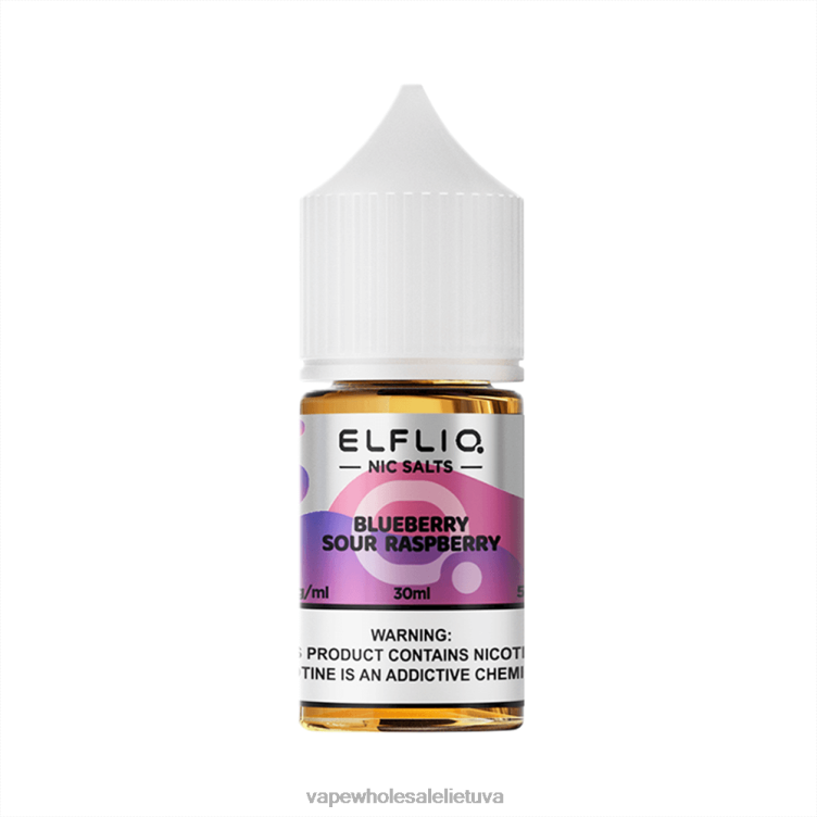 6V8D012 Mėlynių rūgštynių avietės ELFBAR ELFLIQ Nic druskos 30ml