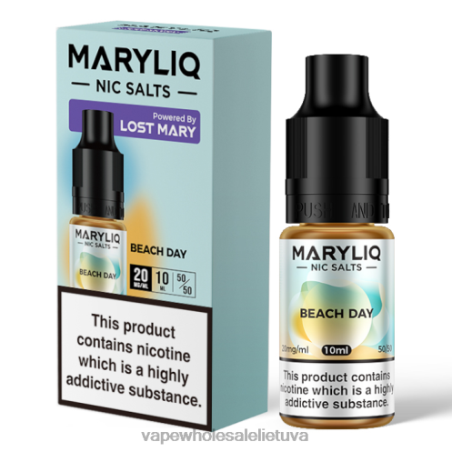 Bez Nikotinove Vape Z8D0T439 | LOST MARY MARYLIQ paplūdimio diena nikinės druskos - 10 ml - 20 mg
