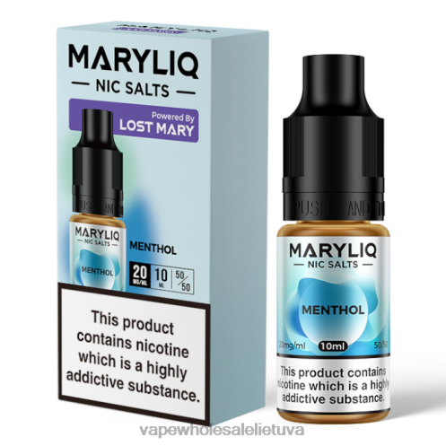 Bez Nikotinove Vape Z8D0T449 | LOST MARY MARYLIQ mentolis nikinės druskos - 10 ml - 20 mg