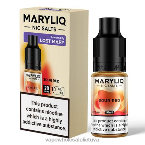 E Cigareciu Skysciai Z8D0T456 | LOST MARY MARYLIQ rūgštus raudonas nikinės druskos - 10 ml - 20 mg