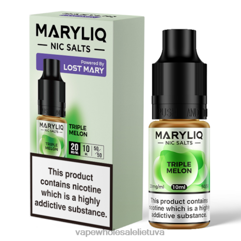 Nikotinove Vape Z8D0T460 | LOST MARY MARYLIQ trigubas melionas nikinės druskos - 10 ml - 20 mg