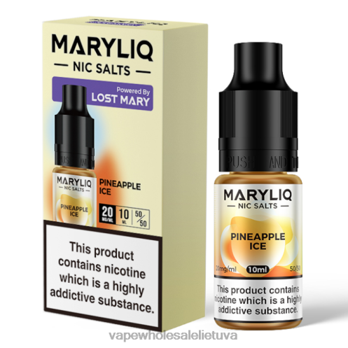 Vape Be Nikotino Z8D0T452 | LOST MARY MARYLIQ ananasų ledas nikinės druskos - 10 ml - 20 mg