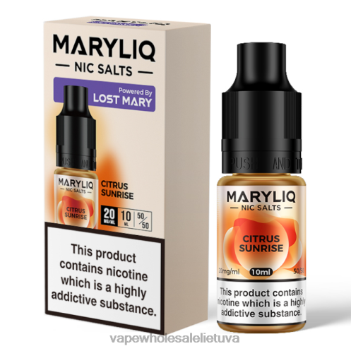 Vape Lietuva Z8D0T445 | LOST MARY MARYLIQ citrusinis saulėtekis nikinės druskos - 10 ml - 20 mg