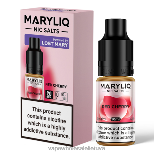 Vape Lietuva Z8D0T455 | LOST MARY MARYLIQ raudona vyšnia nikinės druskos - 10 ml - 20 mg