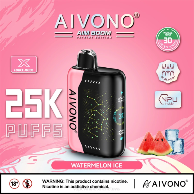 Aivono AIM BOOM 25 000 arbūzų ledas - 4FRZ353 Vape Shop Kaunas