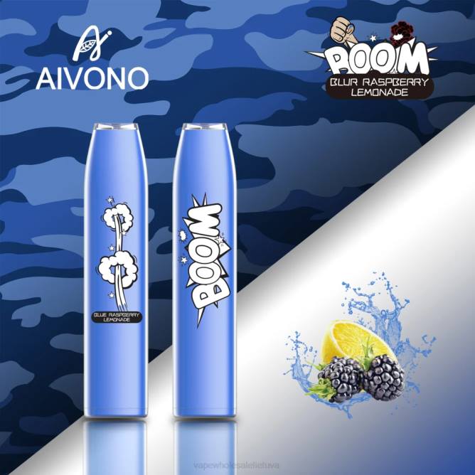 Aivono AIM BOOM 600 mėlynųjų aviečių limonadas - 4FRZ355 Vape Lietuva