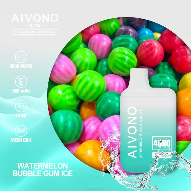 Aivono AIM BOXX 4000 arbūzų burbulinės gumos ledas - 4FRZ227 Vape Shop Kaunas