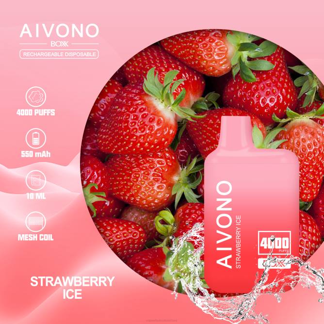 Aivono AIM BOXX 4000 braškių ledų - 4FRZ226 Vape Be Nikotino