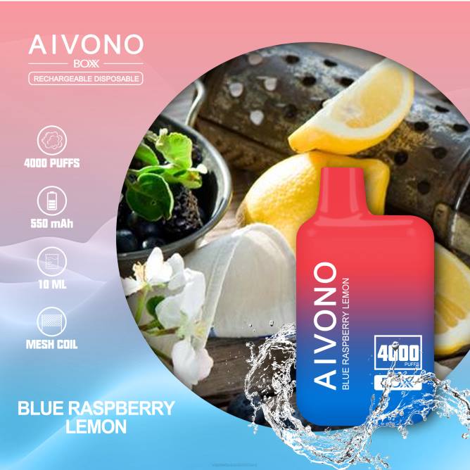 Aivono AIM BOXX 4000 mėlyna aviečių citrina - 4FRZ217 Vape Wholesaler