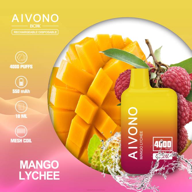 Aivono AIM BOXX 4000 mango ličiai - 4FRZ216 Vape Wholesale Supplier