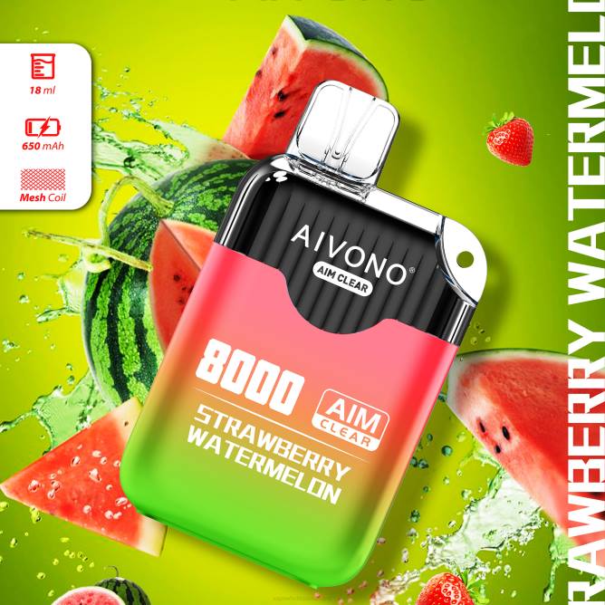 Aivono AIM CLEAR 8000 braškinis arbūzas - 4FRZ208 Vape Lietuva