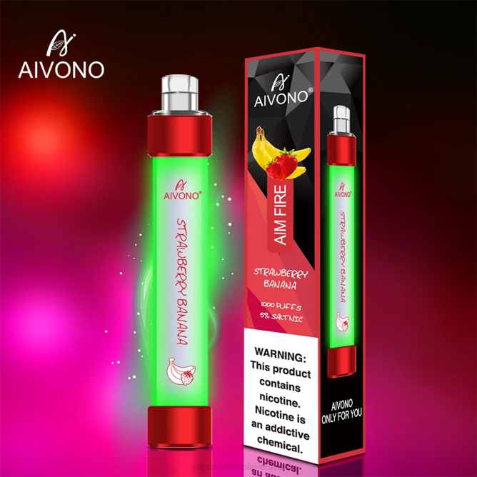 Aivono AIM FIRE 1000 braškinis bananas - 4FRZ332 Vape Shop Kaunas