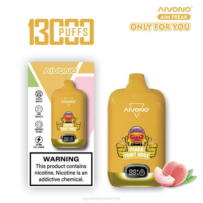 Aivono AIM FREAK 13 000 persikų vaisių sultys - 4FRZ245 Vape Wholesaler