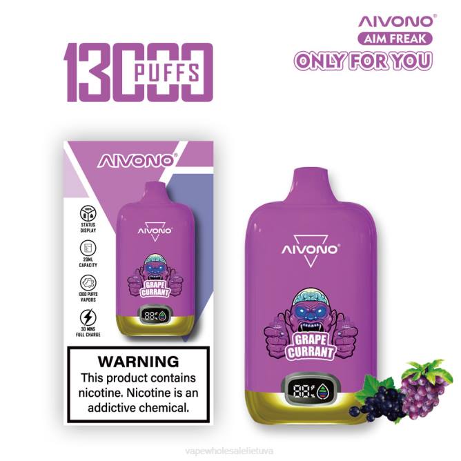 Aivono AIM FREAK 13 000 vynuogių serbentų - 4FRZ251 Vape Wholesale Supplier
