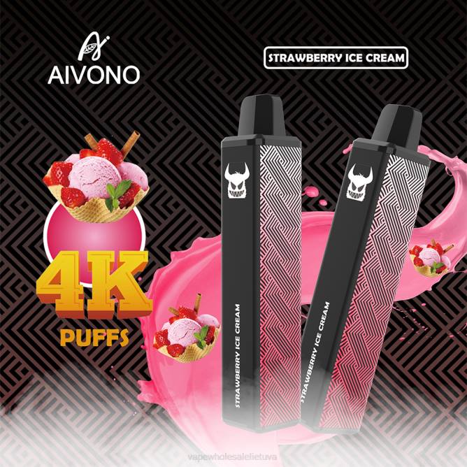 Aivono AIM FREAK 4000 braškių ledų - 4FRZ263 Vape Shop Vilnius