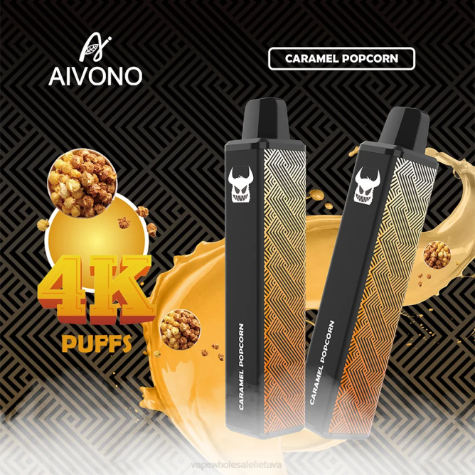 Aivono AIM FREAK 4000 karameliniai kukurūzų spragėsiai - 4FRZ261 Vape Be Nikotino