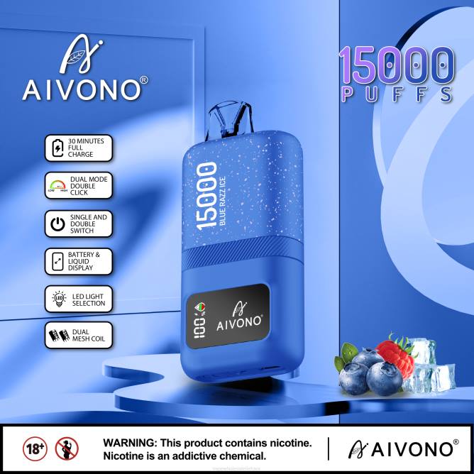 Aivono AIM magic 15 000 mėlynas razz ledas - 4FRZ64 Vape Wholesale Lietuva
