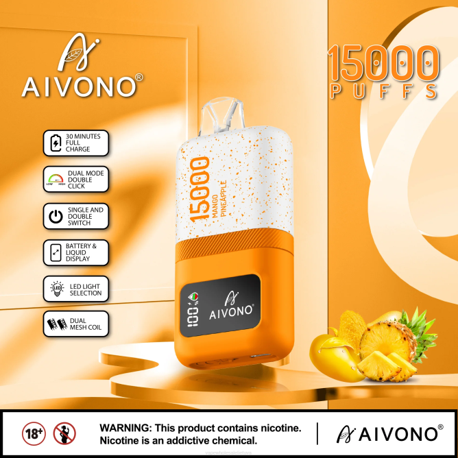 Aivono AIM magic 15 000 mango ananasas - 4FRZ69 Vape Wholesale Supplier