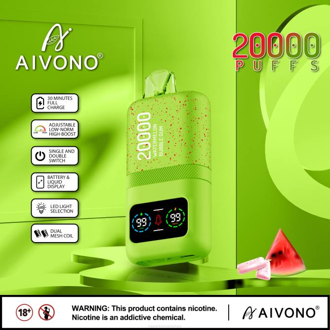 Aivono AIM magic 20 000 arbūzinė guma - 4FRZ82 Vape Lietuva