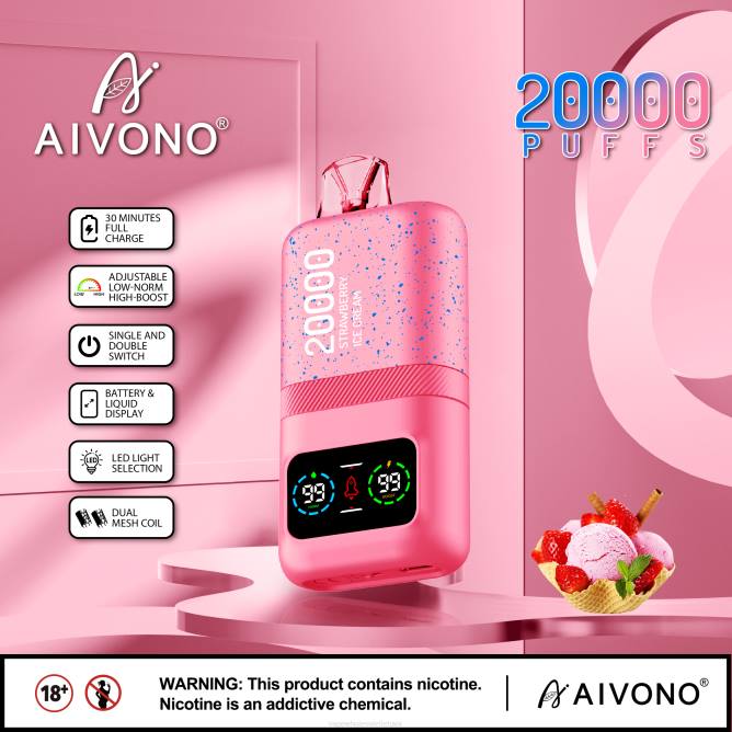 Aivono AIM magic 20 000 braškių ledų - 4FRZ80 Vape Shop Kaunas