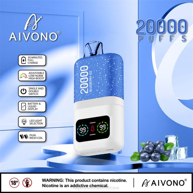 Aivono AIM magic 20 000 mėlynių ledų - 4FRZ73 Vape Shop Kaunas