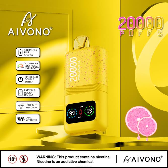 Aivono AIM magic 20 000 rožinis citrininis ledas - 4FRZ83 Vape Wholesale Supplier