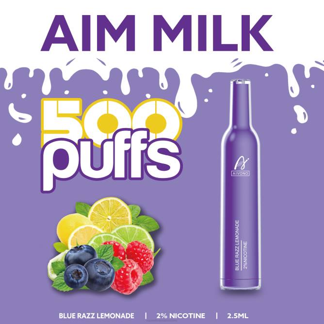 Aivono AIM MILK 500 mėlynas razz limonadas - 4FRZ264 Vape Lietuva