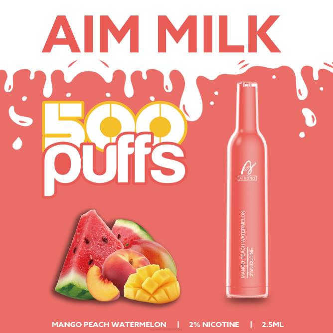 Aivono AIM MILK 500 mango persikų arbūzas - 4FRZ268 Vape Be Nikotino