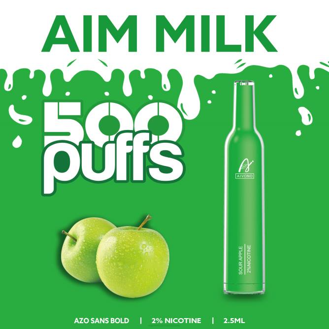 Aivono AIM MILK 500 rūgštus obuolys - 4FRZ267 Vape Wholesale Lietuva
