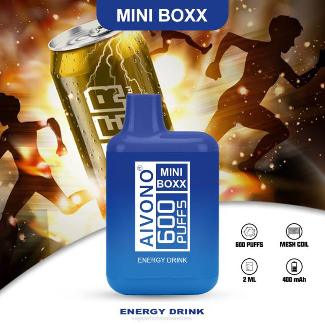 Aivono AIM MINI BOXX 600 energetinis gėrimas - 4FRZ237 Vape Wholesale Supplier