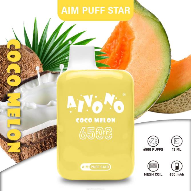 Aivono AIM PUFF STAR 6500 komelonas - 4FRZ297 Vape Shop Kaunas