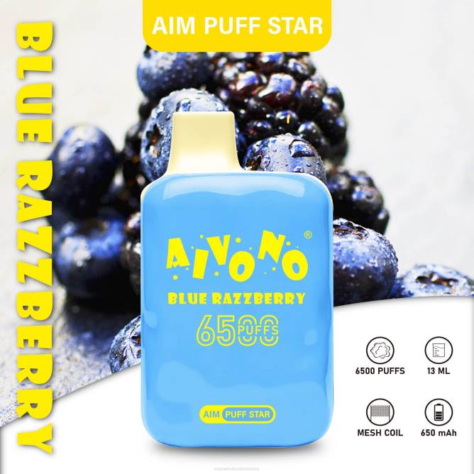 Aivono AIM PUFF STAR 6500 mėlyna razzberry - 4FRZ292 Vape Lietuva