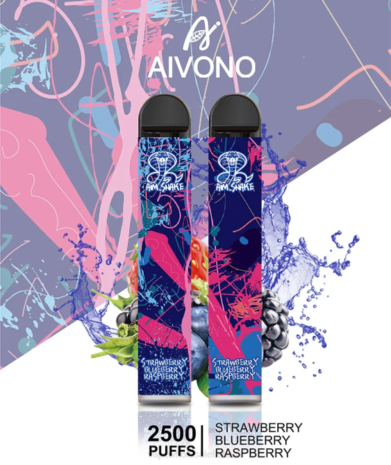 Aivono AIM SNAKE 2500 braškė mėlynė avietė - 4FRZ318 Vape Shop Kaunas