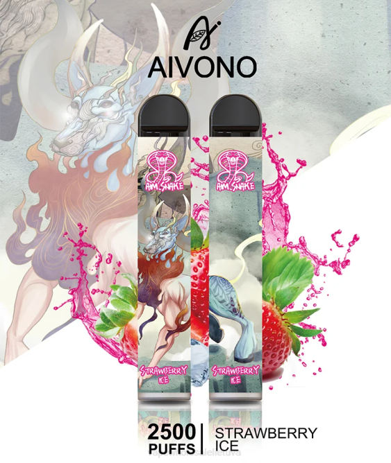 Aivono AIM SNAKE 2500 braškių ledų - 4FRZ319 Vape Shop Vilnius
