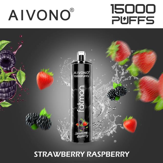 Aivono FATMAN 15 000 braškių aviečių - 4FRZ15 Vape Wholesale Lietuva