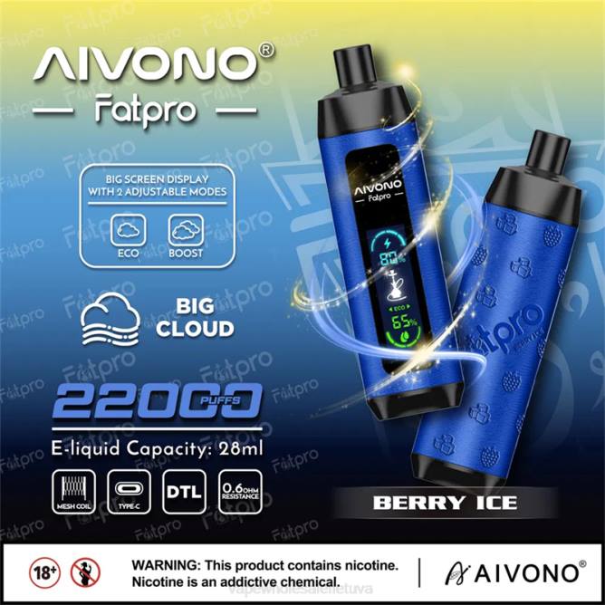Aivono Fatpro 22000 uogų ledas - 4FRZ10 Vape Shop Kaunas