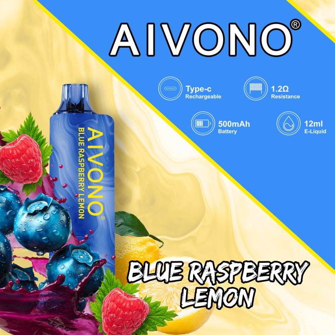 Aivono AIM GUN 7000 mėlynių aviečių citrina - 4FRZ109 Vape Shop Vilnius