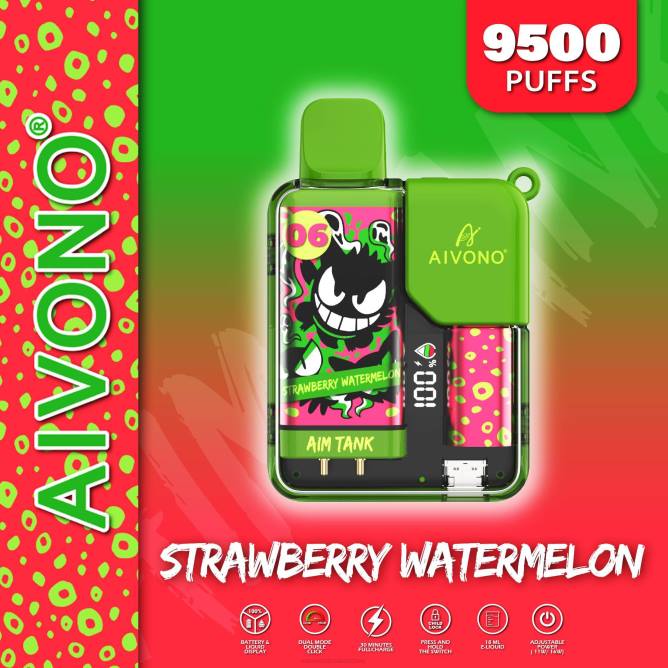 Aivono AIM TANK 9500 braškinis arbūzas - 4FRZ46 Vape Shop Vilnius