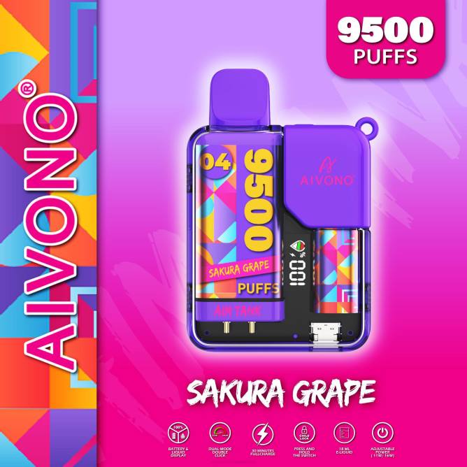 Aivono AIM TANK 9500 sakuros vynuogės - 4FRZ36 Vape Wholesale Lietuva
