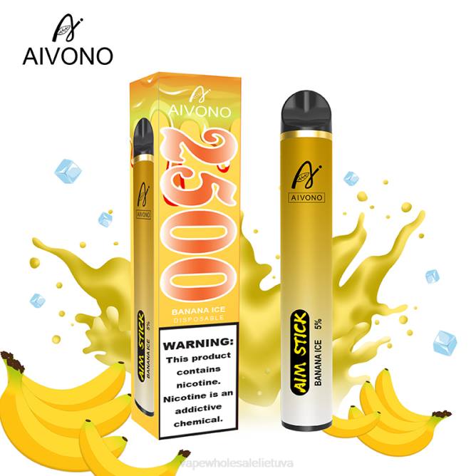 Aivono AIM STICK 2500 bananų ledas - 4FRZ151 Vape Shop Vilnius
