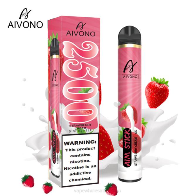 Aivono AIM STICK 2500 braškių kremas - 4FRZ155 Vape Wholesale Lietuva