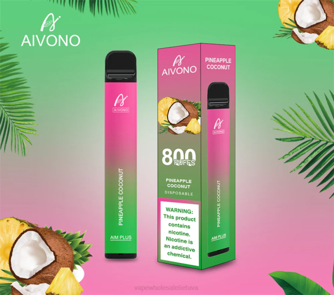 Aivono AIM PLUS 800 ananasų kokoso - 4FRZ200 Vape Shop Vilnius