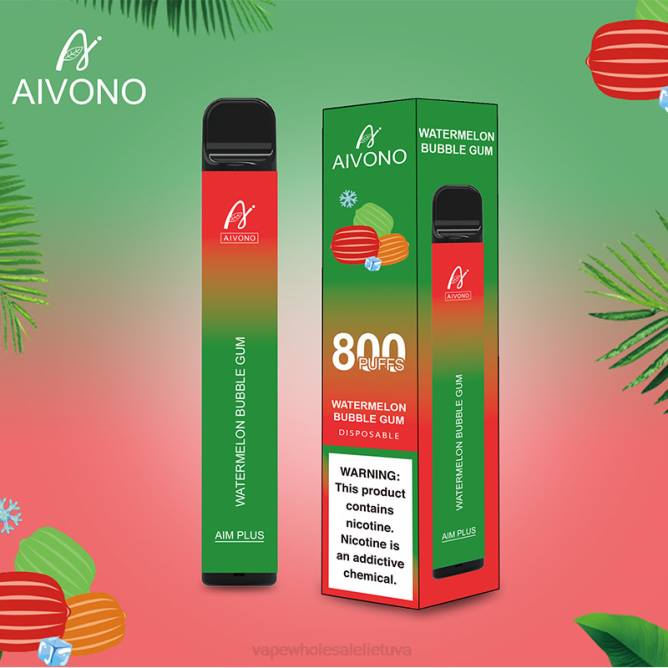 Aivono AIM PLUS 800 arbūzinė guma - 4FRZ198 Vape Be Nikotino