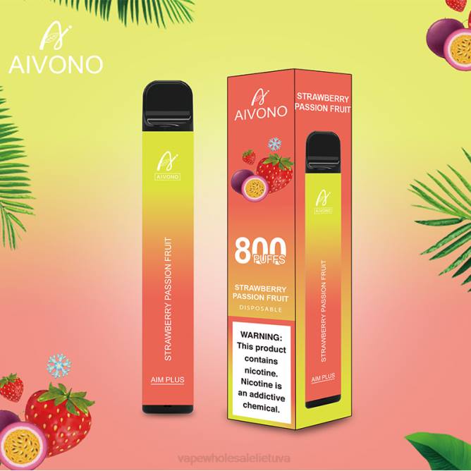 Aivono AIM PLUS 800 braškių pasifloros vaisius - 4FRZ195 Vape Wholesale Supplier