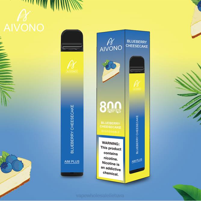 Aivono AIM PLUS 800 mėlynių sūrio pyragas - 4FRZ174 Vape Wholesale Supplier