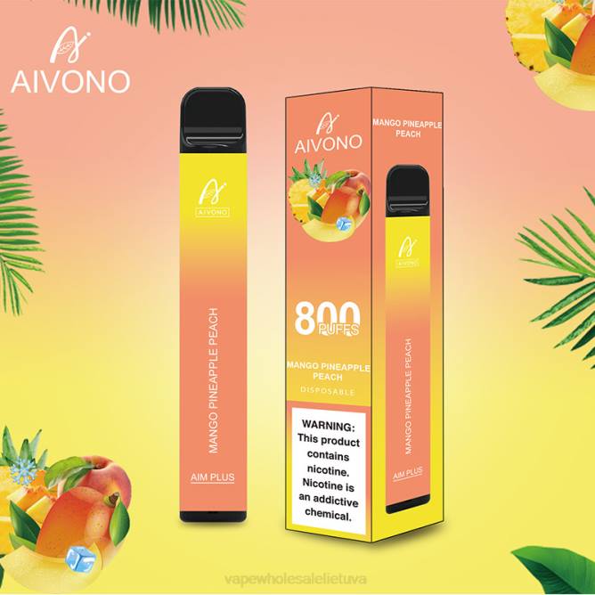 Aivono AIM PLUS 800 mango ananasų persikas - 4FRZ186 Vape Shop Vilnius