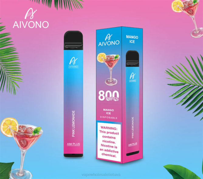 Aivono AIM PLUS 800 rožinis limonadas - 4FRZ191 Vape Be Nikotino