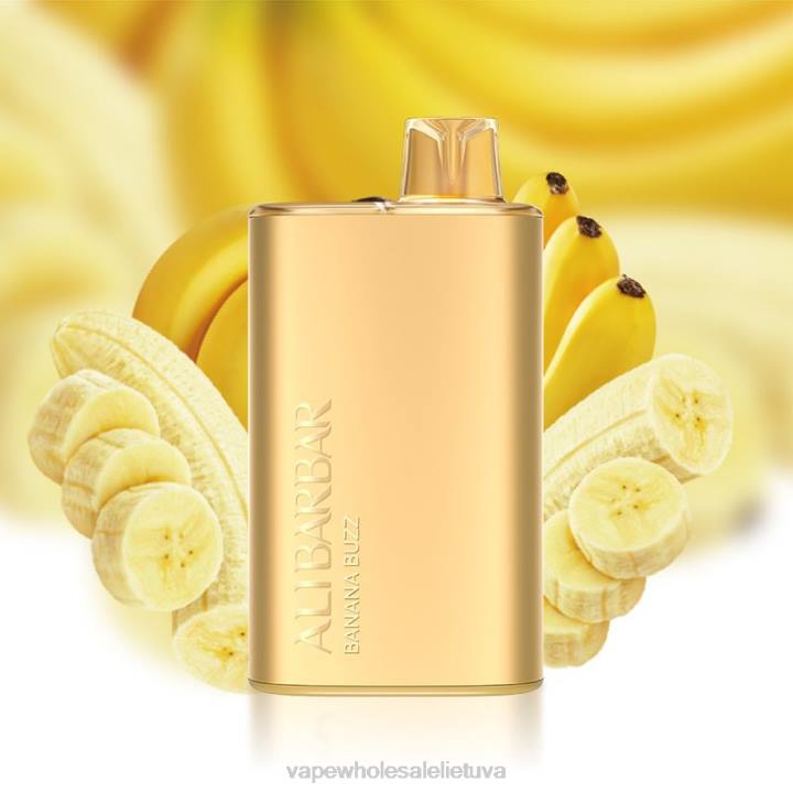 Vape Be Nikotino 0DL82 Alibarbar Rich 8000 vienkartinių vape bananų šurmulys